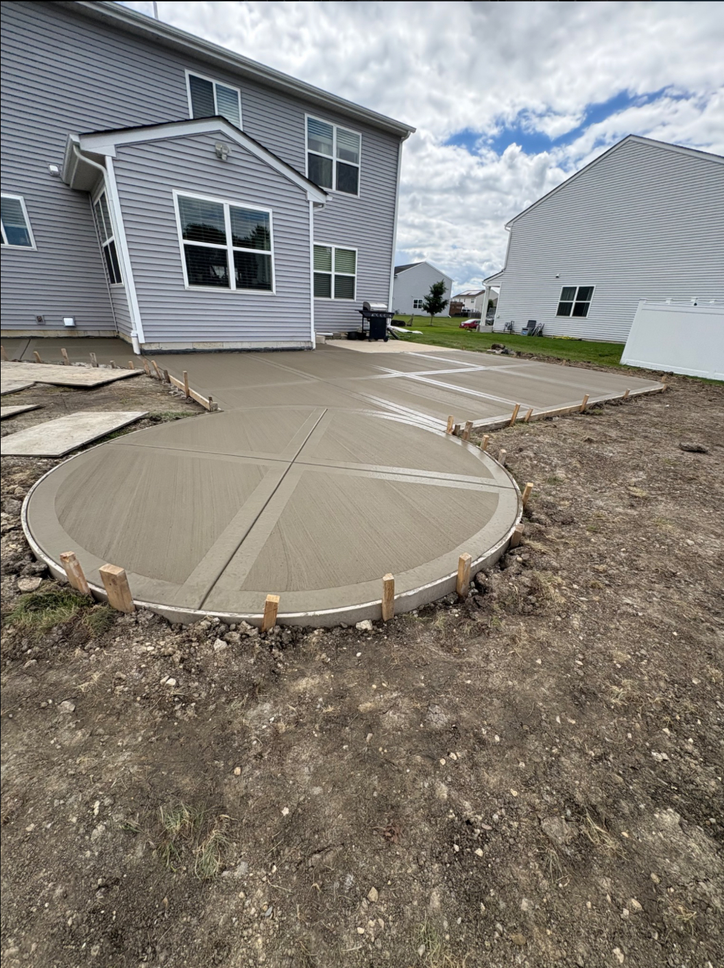 After concrete patio